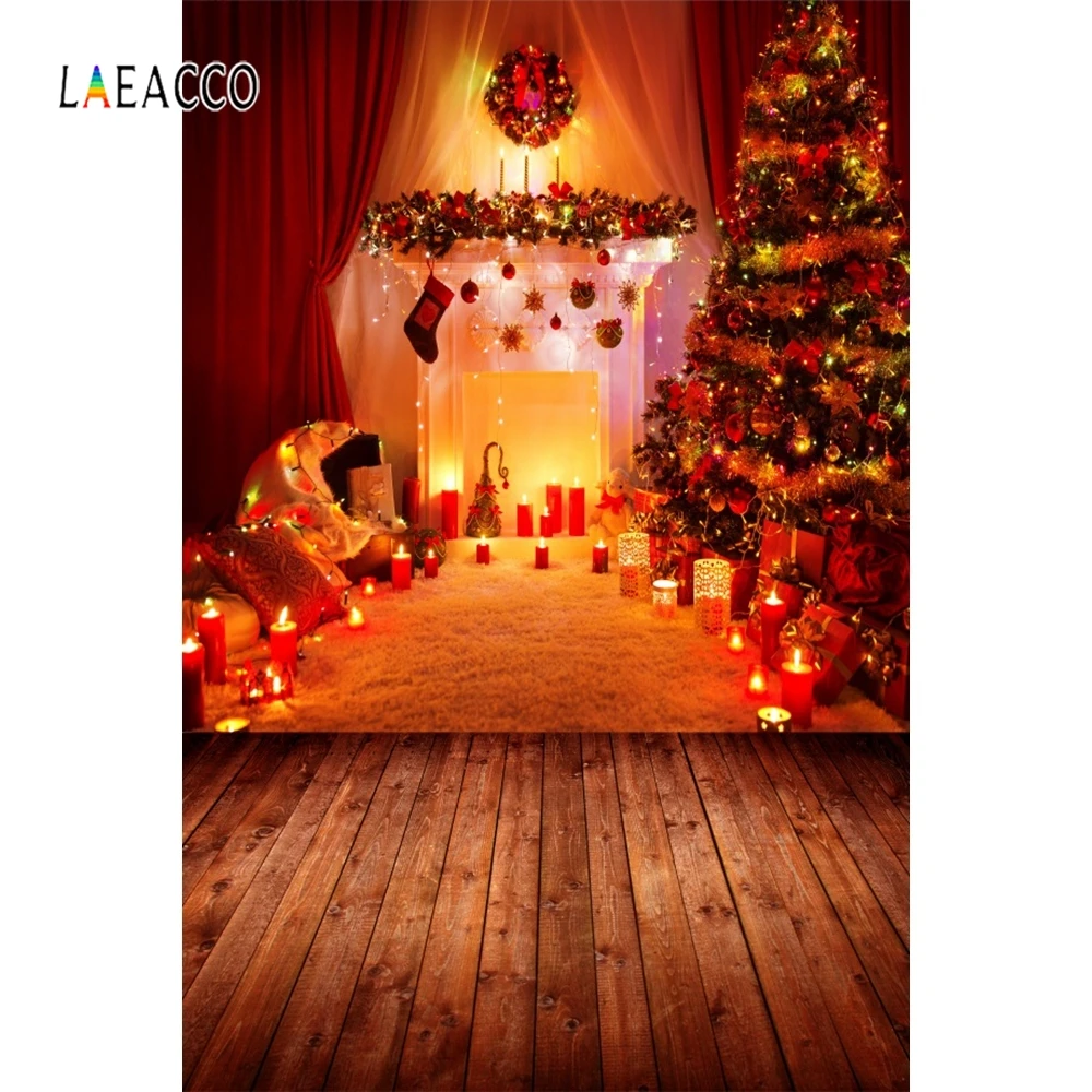 

Christmas Backdrop Candle Firplace fotografia Photo Background Photography